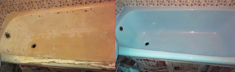 реставрация ванной до и после
